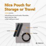 FEECCO Adjustable 1/2 lb Weighted Jump Rope