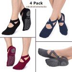 Non-Slip Yoga Socks for Women with Straps