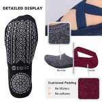 Non-Slip Yoga Socks for Women with Straps