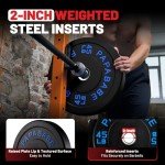 Papababe Olympic Bumper Plates Set - 140 lbs