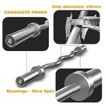 7ft Olympic Curl Bar with Knurled Grip