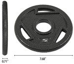 Signature Fitness Cast Iron Weight Plates - 5LB Set