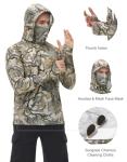 FISHEAL Men's Camo Hunting Hoodie with Mask