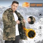 Men's Camo Winter Jacket with Fleece Lining