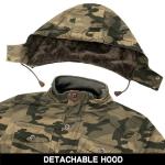 Men's Camo Winter Jacket with Fleece Lining