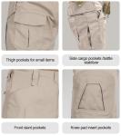 Men's Camo Tactical Pants with Knee Pads