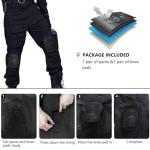 Men's Camo Tactical Pants with Knee Pads