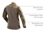 Men's Tactical Camo Shirt with 1/4 Zip