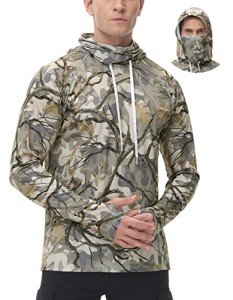 FISHEAL Camo Long Sleeve Hunting Shirt with Mask