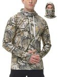 FISHEAL Men's Camo Hunting Hoodie with Mask