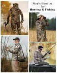 FISHEAL Men's Camo Hunting Hoodie with Mask