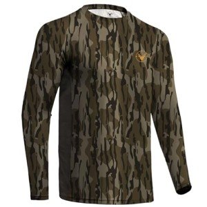 Palmyth Men's Camo Fishing Shirt with Zipper Pocket
