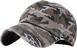 Black Camo Vintage Cotton Baseball Cap for Hunters