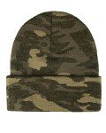 Camo Green Knit Beanie Hat for Pigeon Hunting