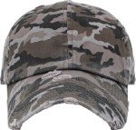 Black Camo Vintage Cotton Baseball Cap for Hunters