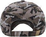 Black Camo Vintage Cotton Baseball Cap for Hunters