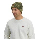 Camo Green Knit Beanie Hat for Pigeon Hunting