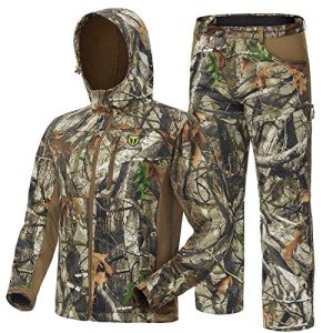 TIDEWE Men's Silent Fleece-Lined Hunting Jacket & Pants