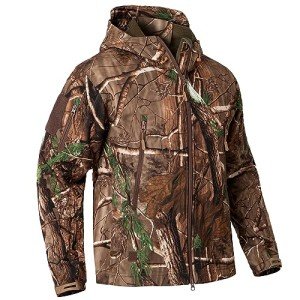 Men's Waterproof Camo Hunting Jacket - Softshell Fleece