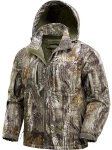 Men's Camo Fleece-Lined Hunting Jacket with Hood