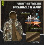 TIDEWE Men's Silent Fleece-Lined Hunting Jacket & Pants
