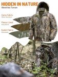Men's Camo Fleece-Lined Hunting Jacket with Hood
