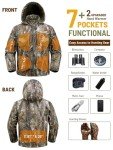 Men's Camo Fleece-Lined Hunting Jacket with Hood