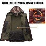 Men's Waterproof Camo Hunting Jacket - Softshell Fleece