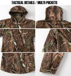 Men's Waterproof Camo Hunting Jacket - Softshell Fleece