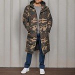 Levi's Camouflage Extra Long Parka Jacket for Men