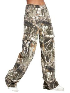Women's Camo High Waisted Cargo Jeans – Green