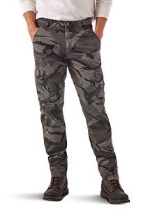 Men's Grey Camo Tapered Cargo Pants for Hunting