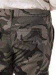 Men's Grey Camo Tapered Cargo Pants for Hunting