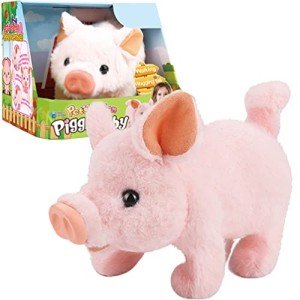 Walking Plush Piggy Toy with Sounds for Kids