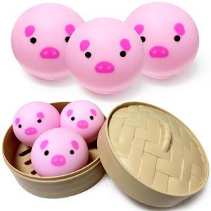 Mini Pig Squishy Stress Balls - 3 Pack