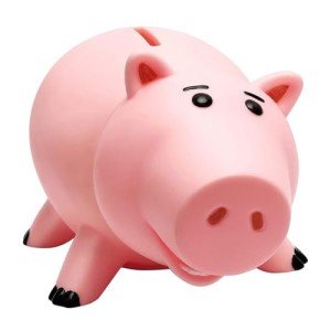 Cute Pink Plastic Piggy Bank for Kids
