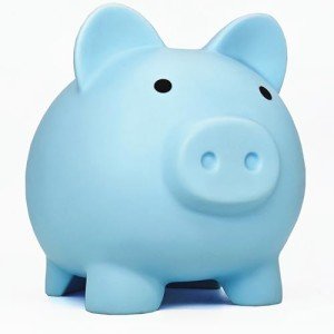 Adorable Blue Piggy Bank for Kids' Savings
