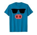 Cute Pink Pig Sunglasses Halloween T-Shirt