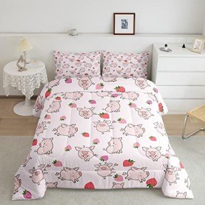 Cute Cartoon Pig Comforter Set for Kids