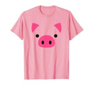 Cute Pig Face Halloween T-Shirt for Fun
