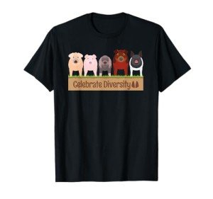 Diverse Breeds Pig Lovers Cute T-Shirt