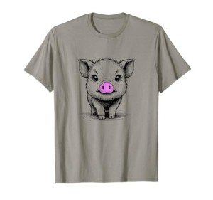 Adorable Piggy with Pink Nose T-Shirt