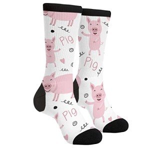 Cute Dancing Pig Heart Socks for Everyone