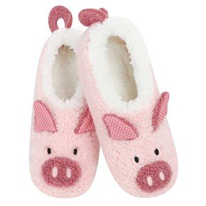 Cozy Pig Print Slipper Socks for Women