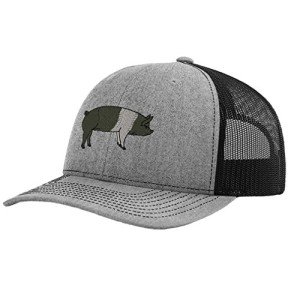 Hampshire Pig Embroidered Mesh Back Cap