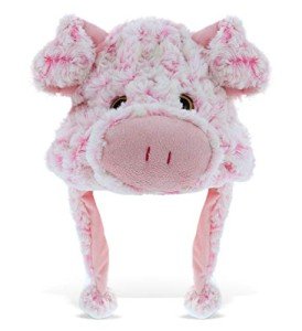 Cozy Pink Pig Plush Beanie Hat for Kids