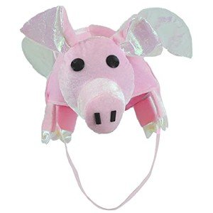 Cute Pink Pig Hat with Flapping Wings