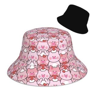Reversible Pink Pig Bucket Hat for Everyone