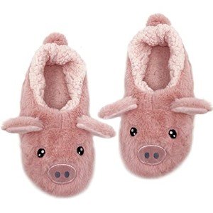 Cute Pig Fuzzy Slippers for Cozy Comfort