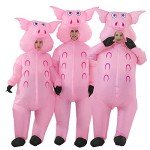 Inflatable Adult Pink Pig Halloween Costume
